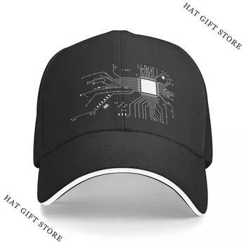 Karšto CPU Procesorius Grandinės DiagramCap Beisbolo kepuraitę trucker skrybėlės juokingi skrybėlę skrybėlę moterų Vyrų Nuotrauka 0