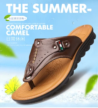 Sandalai vyrų vasaros naują stiliaus vyriški sandalai atsitiktinis, patogūs paplūdimio bateliai karvės odos įrašą kojų šlepetės vyriški batai