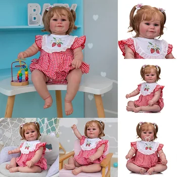 24inch Maddie Atgimsta Lėlės Jau Baigė Tapybos Bamblys Baby Girl 3D Odos Matomas Venų Aukštos Kokybės Kolekcines, Meno Lėlės