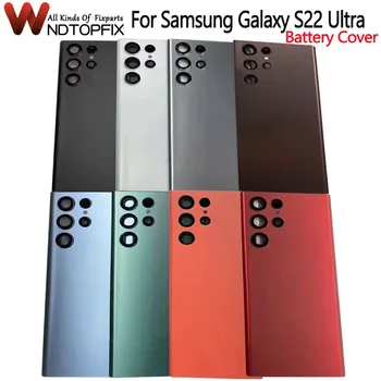 Aukštos Kokybės Samsung Galaxy S22 Ultra S908B S908U S908W S908N S9080 908E Atgal Baterijos Dangtelis Durys Būsto atsarginės Dalys