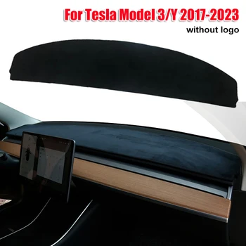 1pc Juoda Automobilio prietaisų Skydelyje neslidus Saulės Pavėsyje Apsaugos Kilimėlis Tesla Model 3/Y 2017-2023
