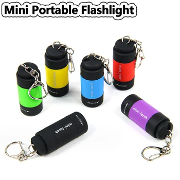 LED Mini Keychain PocketTorch Šviesos USB Įkrovimo Vandeniui Lauko Avarinė Šviesos Lempa, Pėsčiųjų, Kempingas Nešiojamų Apšvietimas