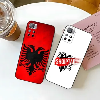 Albanijos Vėliava Erelis Telefoną Atveju Xiaomi 13 Poco X4 M4 M3 F3 GT 11 9T 9 12 11T 9SE 11i Pro Ultra Note10 Lite Galinį Dangtelį Nuotrauka 0