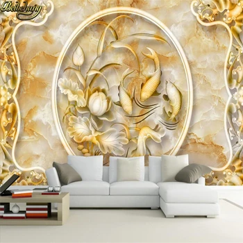 beibehang Marmuro gėlės Foto Tapetai Kambarį Fono Sienos papel de parede 3D Freskos Eco-Friendly Drėgmei atsparus