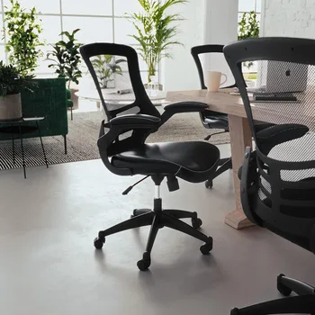 Viduryje Vėl Pasukama Biuro Kėdė Su Reguliuojama Juosmens atrama ir Sėdynės Aukštis, Ergonomiška Akių Stalas Baldai Namų Kompiuterį Nuotrauka 0