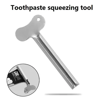 Nerūdijančio plieno dantų pasta squeezer Plaukų priežiūros klavišą Spalvos tepalas veido kremas Ekstruderiu įrankis Pusė raundo metalo