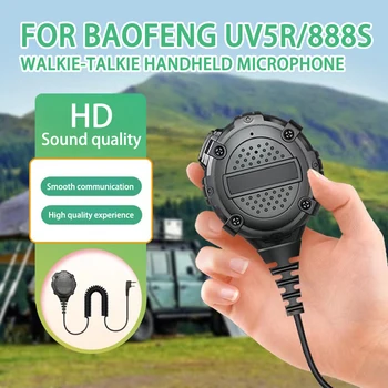 Tinka Baofeng UV5R/888S Walkie Talkie Nešiojamą Mikrofono apsauga nuo dulkių ir Triukšmo Atsparus Mikrofonas K tipo Sąsaja Nuotrauka 0