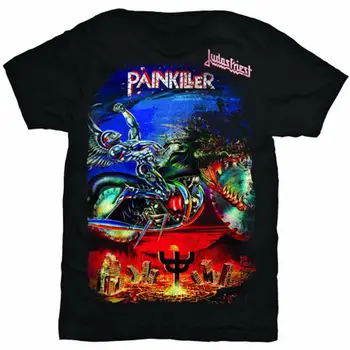 Judas Priest Painkiller Rob Halford Sunkiųjų Metalų Licenciją Tee Marškinėliai Vyrams