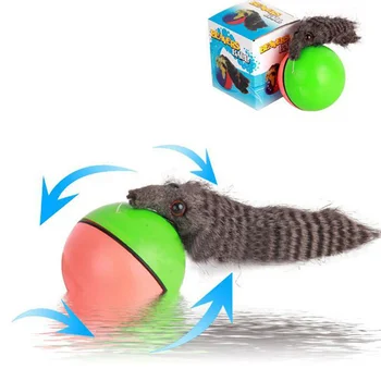 Bebras Kamuolys Elektros Bebrų Weasel Žaislas Valcavimo Kamuolys Vandens Pelės Žaislas Katė Šuniukas Šuo(Atsitiktinė Spalva) Nuotrauka 0