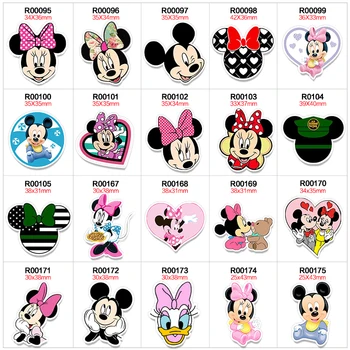 30 Vnt Dervos Disney Animacinių filmų Mickey Mouse Flatback Dervos Cabochon priemonės 