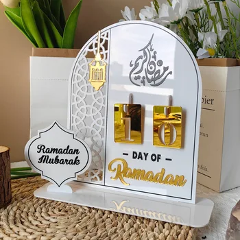 Akrilo Ramadanas Atgalinės atskaitos Kalendorius Dovanos Dieną Ramadano Kalendorius su Pagrindo Pakeisti Numerius Ramadanas Mubarakas Islamas Advento Dieną
