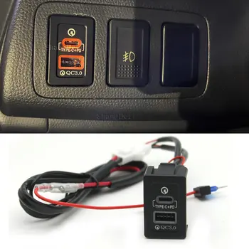 Automobilių Greito Įkroviklio TIPO C PD USB Sąsaja, Lizdas, Krovimo Lizdas Maitinimo Adapteris, skirtas Suzuki SX4 Swift Vitara Naujų Alto Ciaz Splash