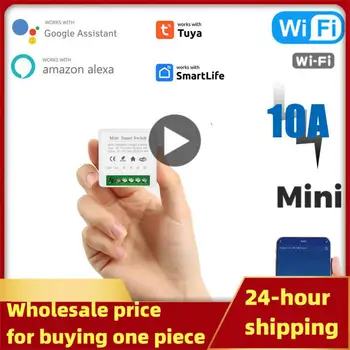 Tuya 16A Mini Wifi Smart Switch Šviesos Palaiko 2 Taip, Laiko Kontrolės, Automatikos Modulis APP Alexa Namuose