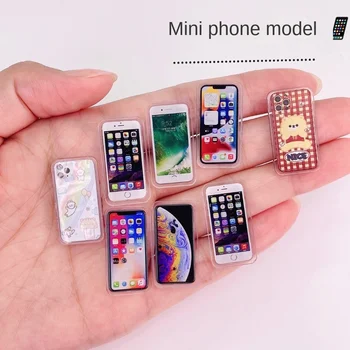 1:12 Miniatiūriniai Telefono BJD Lėlių Mobilus Telefonas Cute Mados Modelio Apdailos Reikmenys