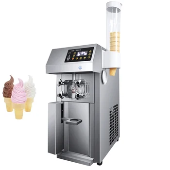 Komercinės Minkštas Tarnauti Ledų Mašina Trijų Skonių Ledų Maker Darbalaukio Saldus Kūginių Ledų Gamybos Mašinos