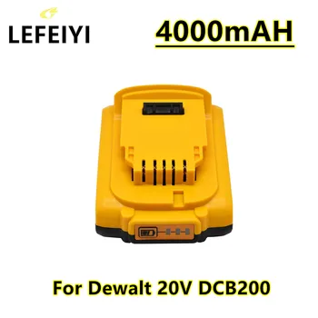 LEFEIYI 20V 4000mAh DCB200 Li-ion Įkrovimo Galios Įrankis, Akumuliatorius, Dewalt DCB203 DCB181 DCB180 DCB200 DCB201 DCB201-2 L50