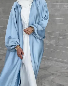 Musulmonų Mados Drabužių Moterų Dubajus Arabų Sluoksniuotos Rankovėmis Nėrinių Ramadanas Suknelė Elegantiškas Juosmens Uždarymo Skraiste Türkiye Cardigan Skraiste Nuotrauka 0