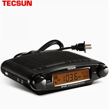 Tecsun MP-300 FM Stereo Darbalaukio Plug-in Radijo U Disko Laikrodis Kontrolės Puslaidininkių Dsp Žadintuvas Transliacijos MP3 Grotuvas