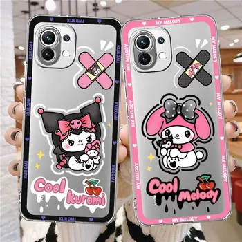 Telefonas Minkštas Atveju Xiaomi Poco X3 NFC C40 Lite X5Pro f1 M5 13 Pro 12 X4 GT Skaidrus Atgal Apima Kuromi Prabanga Mymelody-Kitty