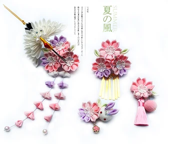 Suderinta kimonos chalatas audinys gėlių informacijos staigius cherry blossom įdėti triušis kutas krašto įrašą
