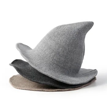 Hat vyrų ir moterų Helovinas mados rudens ir žiemos naujas megztas vilnos juokinga žvejo baseino skrybėlę wizard hat didmeninės