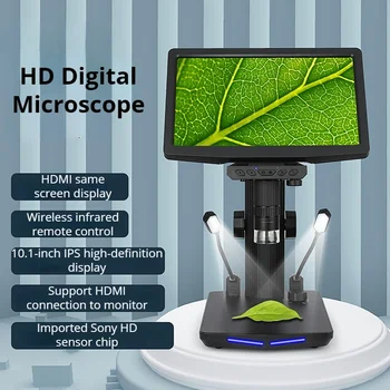 50X-1600X Didelės raiškos Elektroninis Skaitmeninis Mikroskopas su 10.1 colių Ekrano Nuotolinio Valdymo Vaizdo Mikroskopu Remonto