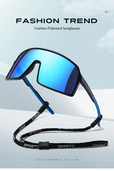 Naujas TR90 vienas gabalas didelis-rėmo akiniai nuo saulės tendencijos vyrų poliarizuota sporto akiniai nuo saulės jojimo vientisas akiniai nuo saulės Siamo Nuotrauka 0