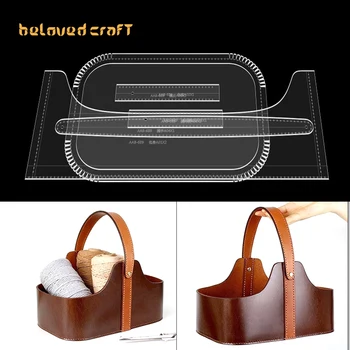 BelovedCraft-Odinės rankinės Modelį, su Akrilo Šablonai karvės odos krepšys, laikymo krepšys, siuvimo krepšelio