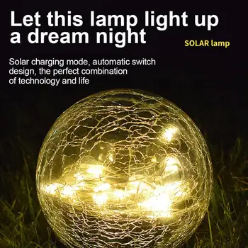 Saulės Sodas Šviesos diodų (LED) Krekingo Stiklo Kamuolys Palaidotas Šviesos Lauko Vandeniui Vejos Lempa Namų Kieme Kelias Kalėdinė Dekoracija