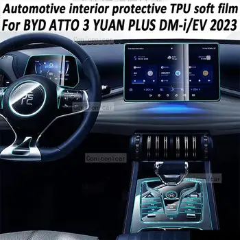 Už BYD ATTO 3 EV JUANIŲ PLUS Įrankių Skydelį, Navigacijos Automobilių Interjero Ekrano Apsauginės Plėvelės TPU Anti-Scratch Apsaugoti Lipduko