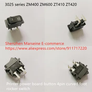 Originalus Naujas 100% 3025 serijos ZM400 ZM600 ZT410 ZT420 spausdintuvo power board mygtuką 4pin lenkta koja svirtinis jungiklis