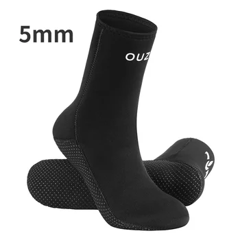 Nardymo 5mm kojines padengti snorkeling kojinės šiltas, gilus nardymas vandeniui storio žiemos plaukimo kojinės scuba neopreno wetsuit
