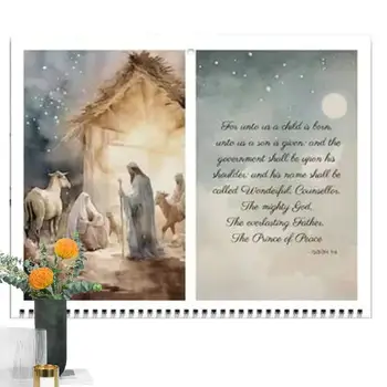 Jėzus Kristus Kalendorius 2024 Jėzus Plakatas Kalendorius Įkvepiantį Sienų Dekoras Meno Kalendorius Jėzus Tematikos 12 Mėnesių Planavimo Kalendorius