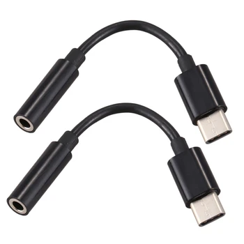 2X USB C Iki 3,5 Mm Ausinių/Ausinių Lizdas Laido Adapteris,C Tipo 3.1 Vyrų Uosto 3.5 Mm Female Stereofoninis Garsas
