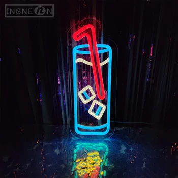Gėrimas LED Neonas Pasirašyti Baras Parduotuvėje Dekoro Šalis Kambarys Parduotuvė Sienos Estetinių Apdailos Šaltų Gėrimų Verslo Reklamos Pasirašyti Naktį Žibintai