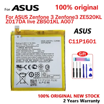 Naujas Originalus 2650mAh C11P1601 Nauja Baterija ASUS Zenfone 3 Zenfone3 ZE520KL Z017DA gyventi ZB501KL A007 Baterijas Su Įrankiais