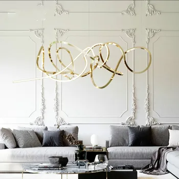Postmodernios minimalistinis led kambarį šviestuvo šviesos prabangus restoranas apšvietimo Nordic light luxury Zhongdao lentelė liustra