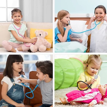 Vaikai Stetoskopas Žaislas Realus Darbo Stetoskopas Vaikams Vaidmuo Slaugos Kostiumas Mielas Gydytojas, Medicinos Apsimesti, Žaidimas Priedų