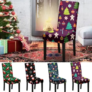 Kalėdų Kėdė Kėdė Padengti Raštas Vientisos Spalvos Universalaus Dydžio Kėdė Padengti Pigūs Elastingumą Sėdynės Raštas Sėdynės Atveju Kėdė