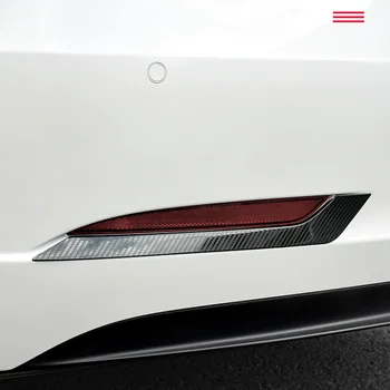 Automobilio Galinis Rūko Žibintas Apima Lipdukai Tesla 2021 Modelis 3 Apsauginių Anglies Pluošto Sidabro Eksterjero Dekoratyvinių Priedų