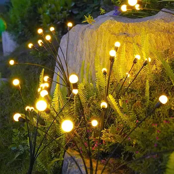 Modeliavimo Firefly Saulės Šviesos Lauko Dekoro Vejos Kraštovaizdžio Lempos Kalėdų Dekoracijas Saulės LED Žibintai, Lauko Sodo Žibintai