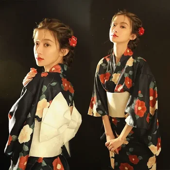 Kimono Moterys, Japonijos Tradicinių Yukata Haori Kimonos Cosplay Palaidinė Moteriška Suknelė Vasaros Mados Fotografija Drabužių Šalis Suknelė