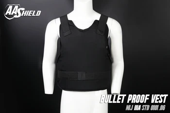 AA Shield Bulletproof Vest Paslepiamieji Balistinių Kūno Šarvai Aramido Core Įterpti savigynos tiekimo Lvl IIIA 3A M-XL Juoda
