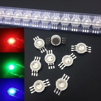 3W RGB Spalvų Didelės Galios 6pin šviesos diodu (LED Šviesos NOPCB star bazę RGB LED Lempos