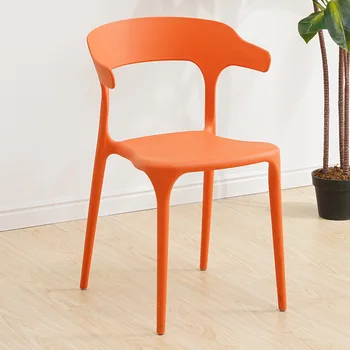 HH330 bulių ragų kėdė tingus atsitiktinis laisvalaikio, paprastas sutirštės valgomojo kėdė namo net raudona stalas plastiko kėdė Nuotrauka 0