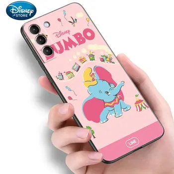 Disney Mielas Dumbo Juoda Telefono dėklas Samsung Galaxy S21 S22 Ultra S20 FE S8 S9 S10 S10E Plius S10 Lite S7 Krašto 5G Minkštas Viršelis Nuotrauka 1