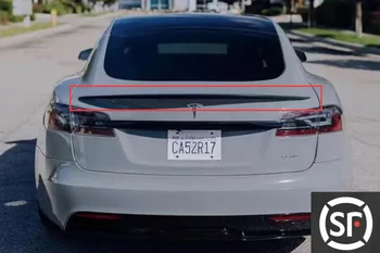 Už Tesla Model S 2020 2021 2022 2023 Aukštos Kokybės ABS Anglies Galiniai Kamieno Lūpų Stogo Aptakas Sparno Nuotrauka 1