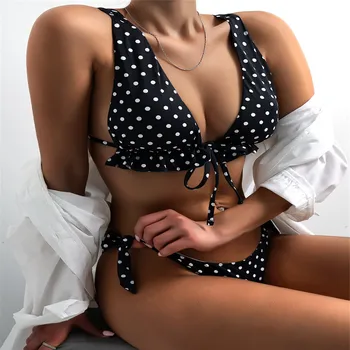 Nauja Seksuali Bikini 2022 Dot Spausdinti Maudymosi Kostiumėlis Moterims Maudymosi Kostiumėliai, Push Up Bikinis Nustatyti Brazilijos Maudymosi Kostiumą Vasaros Paplūdimio Drabužiai Plaukimo Kostiumas Nuotrauka 1