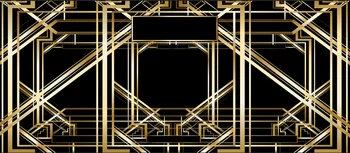 10x20ft Asmeninį Aukso Black Great Gatsby Lauko Poliesterio Audinio galima Skalbti Raukšlių Nemokamai Pasirinktinius Nuotraukų Fone, Fonas Nuotrauka 1