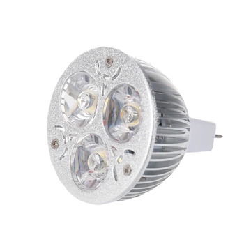 3X 3W 12-24V MR16 Šiltai Balta 3 LED Šviesos Prožektoriai, Lempos Lemputė Tik Nuotrauka 1